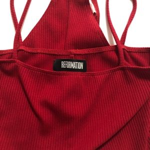 Reformation ribbed body suit